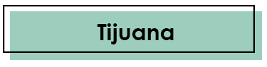 A green sign with the word tijuana in black.