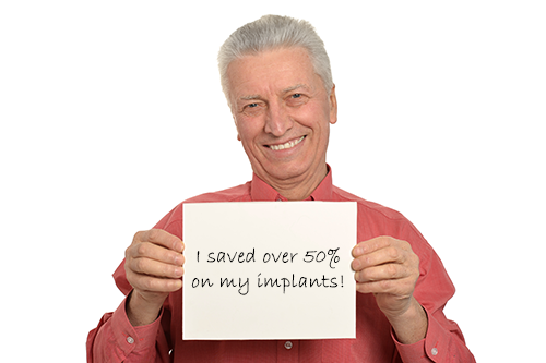 Save On All Types of Dental Implants.