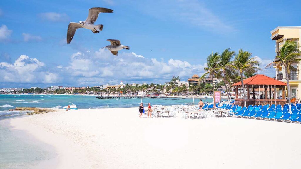 A beautiful beach in Playa del Carmen, Mexico