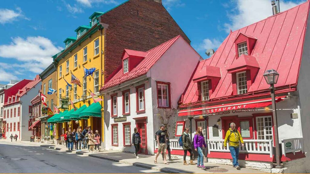 Downtown street of Los Algodones, Mexico.